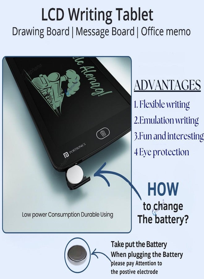 GRAPHENE لوحة كتابة LCD بتقنية الجرافين، لعبة لوحية سحرية رقمية 8.5 بوصة، قابلة لإعادة الكتابة، لوحة كتابة ذكية للأطفال من عمر 3 إلى 10 سنوات، خفيفة الوزن - Image 3